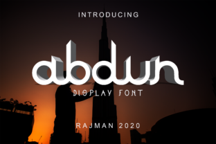 Abdun Font: A Futuristic Display Typeface for Editorial Design