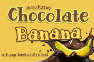 Chocolate Banana Font for Sweet and Playful Crafting Projects