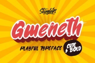 Gweneth Font: A Cartoonish Display Typeface for Creative Publications