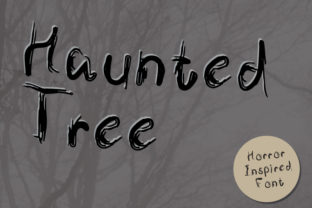 Haunted Tree Font for Haunting Typography and Display Projects