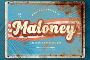 Maloney Font: A Retro Display Typeface for Craft Creators