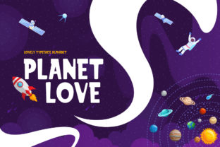 Planet Love Font: A Playful Display Typeface for Kids’ Crafts and More